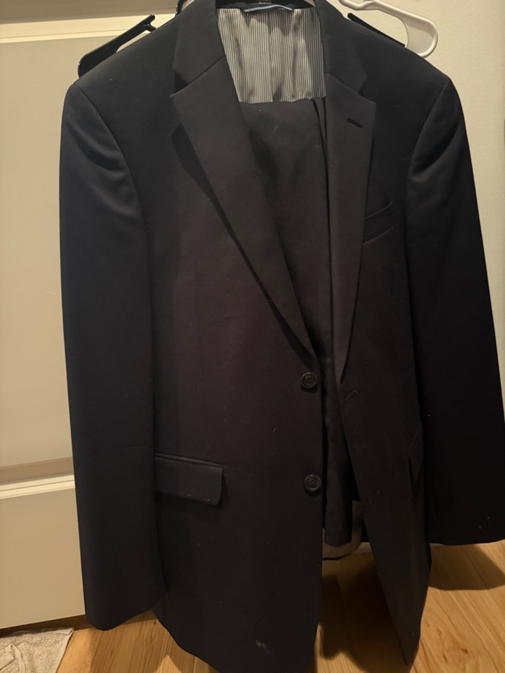 Tommy Hilfiger Men's Black Two-Button Suit Jacket and pants